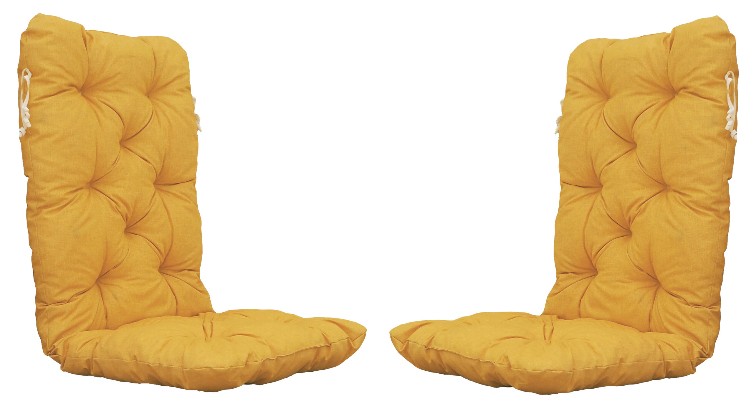 Geltonas čiužinuku (2) kėdėms komplektas